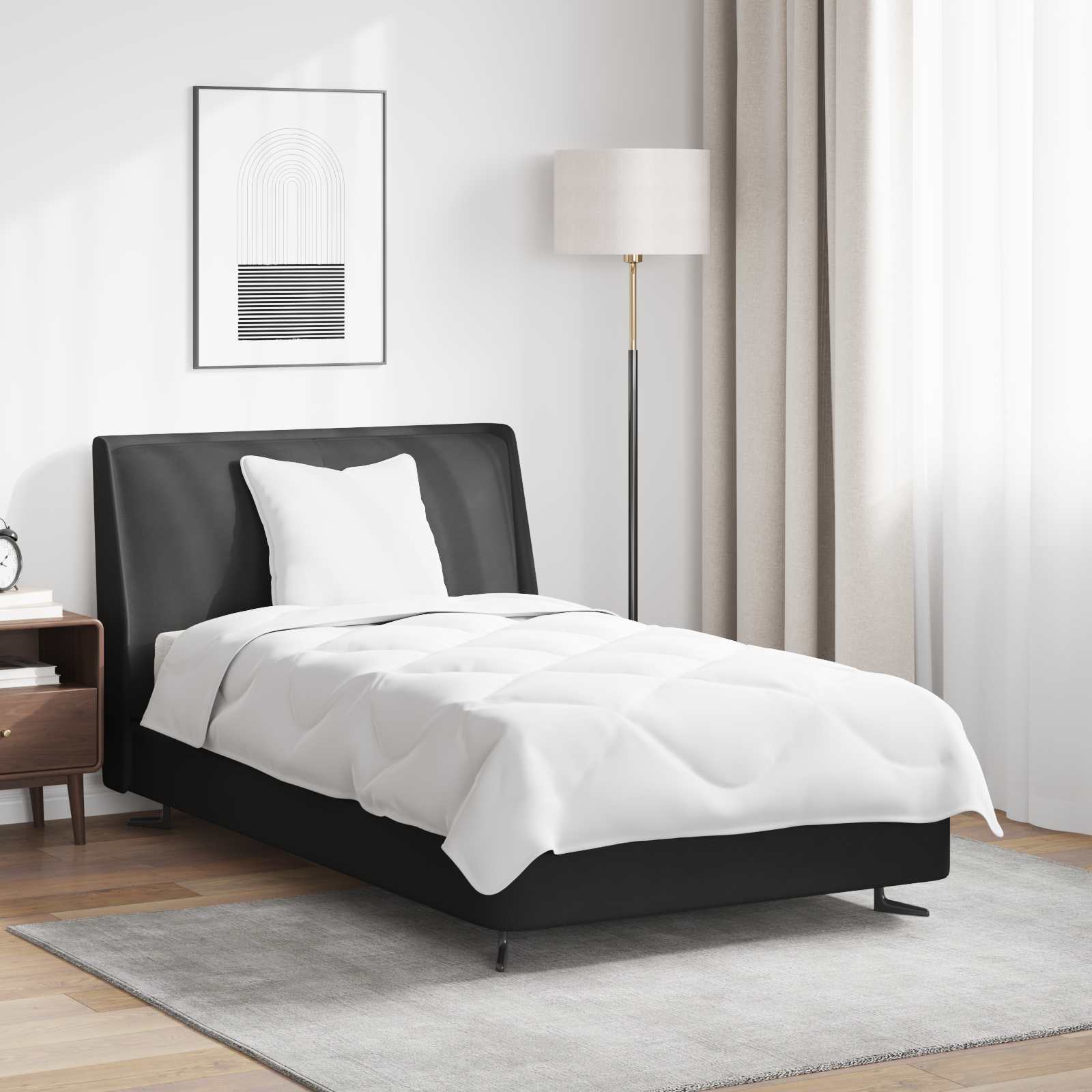Duvet Estivo con cuscino 2 pcs Bianco Microfibra