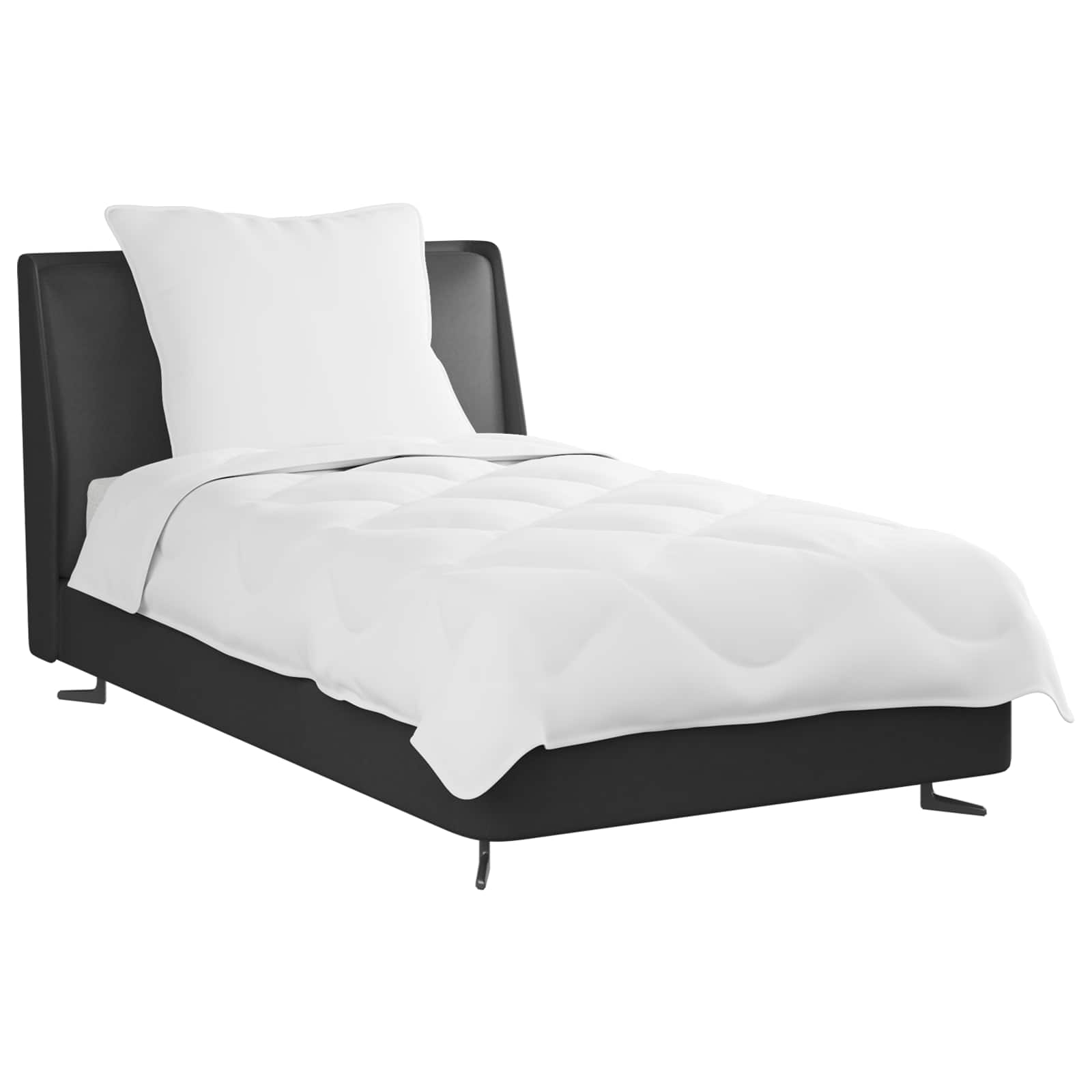 Duvet Estivo con cuscino 2 pcs Bianco Microfibra