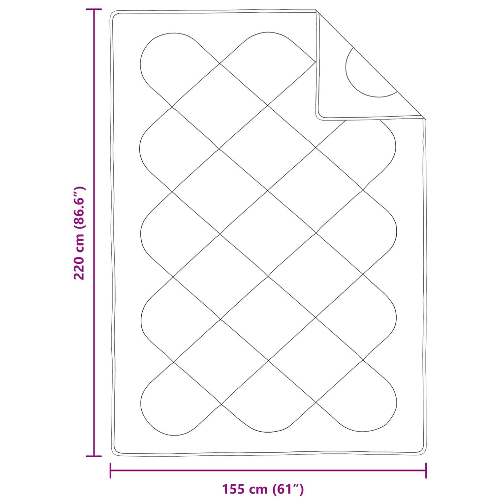 Duvet Estivo con cuscino 2 pcs Bianco Microfibra