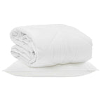 Duvet Estivo con cuscino 2 pcs Bianco Microfibra