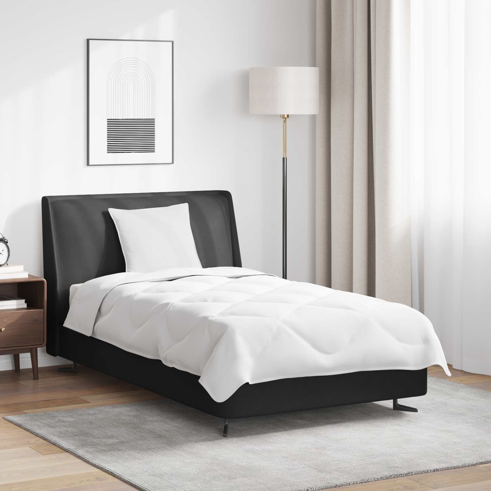 Duvet Estivo con cuscino 2 pcs Bianco Microfibra