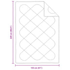 Duvet Estivo con cuscino 2 pcs Bianco Microfibra