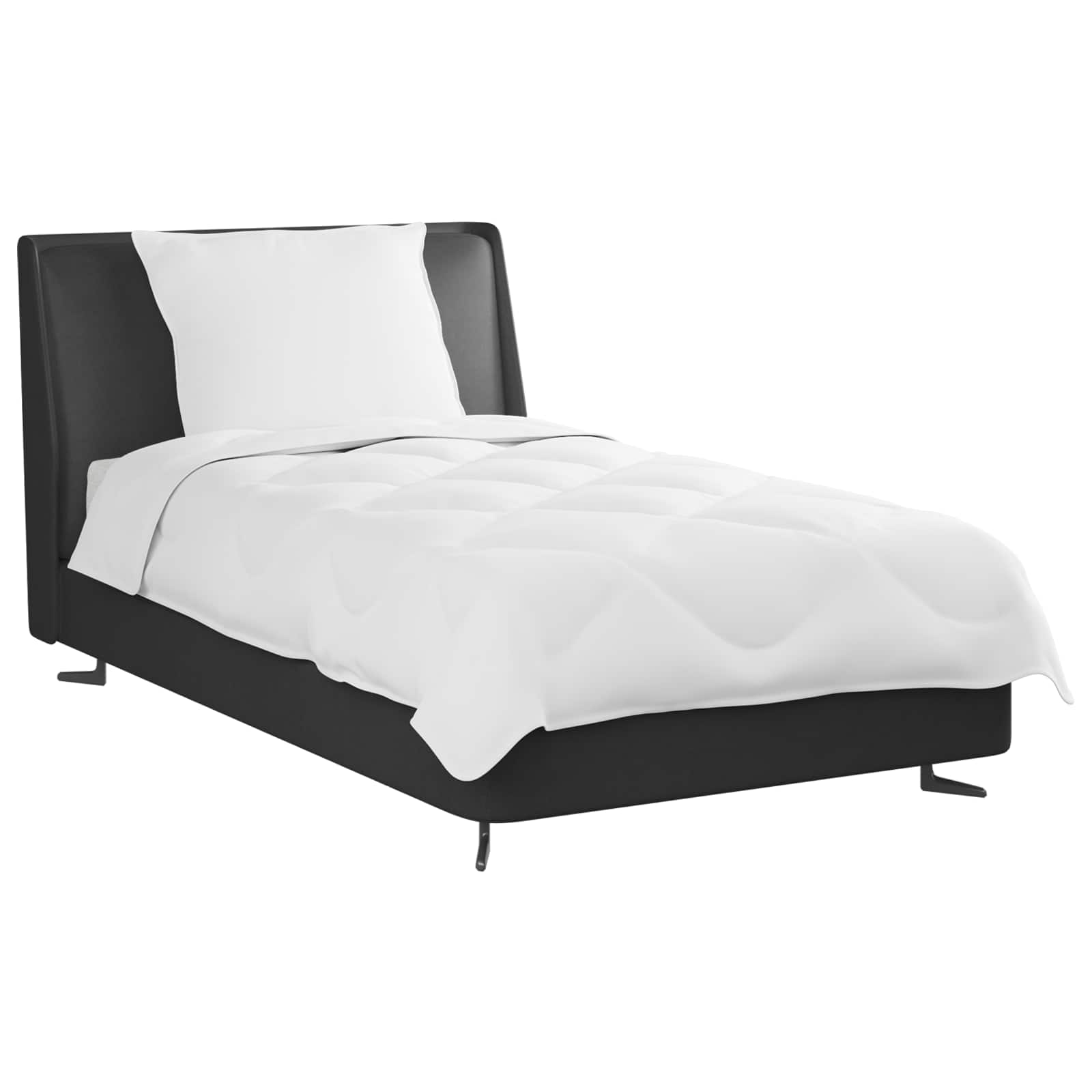 Duvet Estivo con cuscino 2 pcs Bianco Microfibra