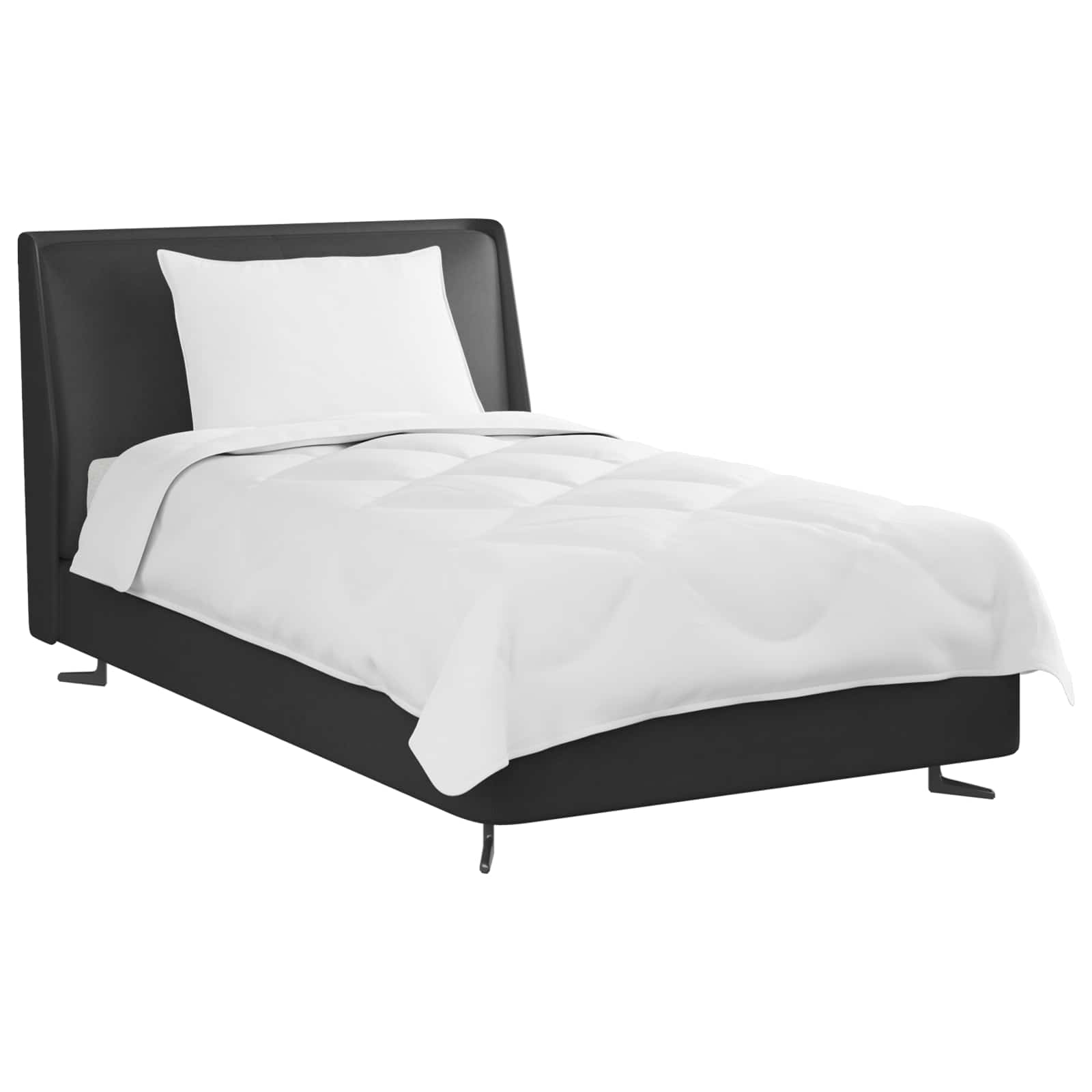 Duvet per Tutte le Stagioni con cuscino 2 pcs Bianco Microfibra