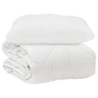 Piumone con cuscino 2 pcs Bianco Microfibra