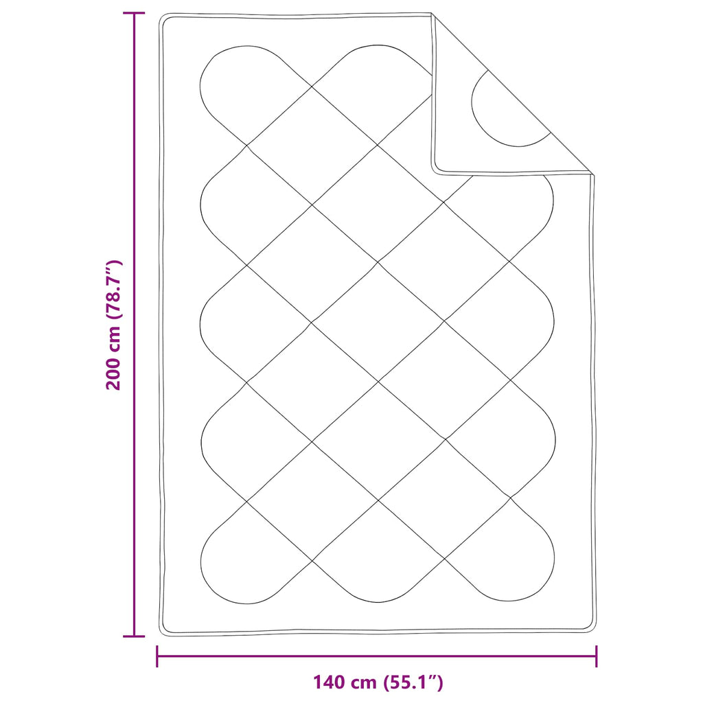 Piumone con cuscino 2 pcs Bianco Microfibra