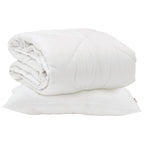 Piumone con cuscino 2 pcs Bianco Microfibra