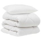 Piumone con cuscino 2 pcs Bianco Microfibra