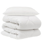 Piumone con cuscino 2 pcs Bianco Microfibra