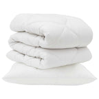 Piumone con cuscino 2 pcs Bianco Microfibra