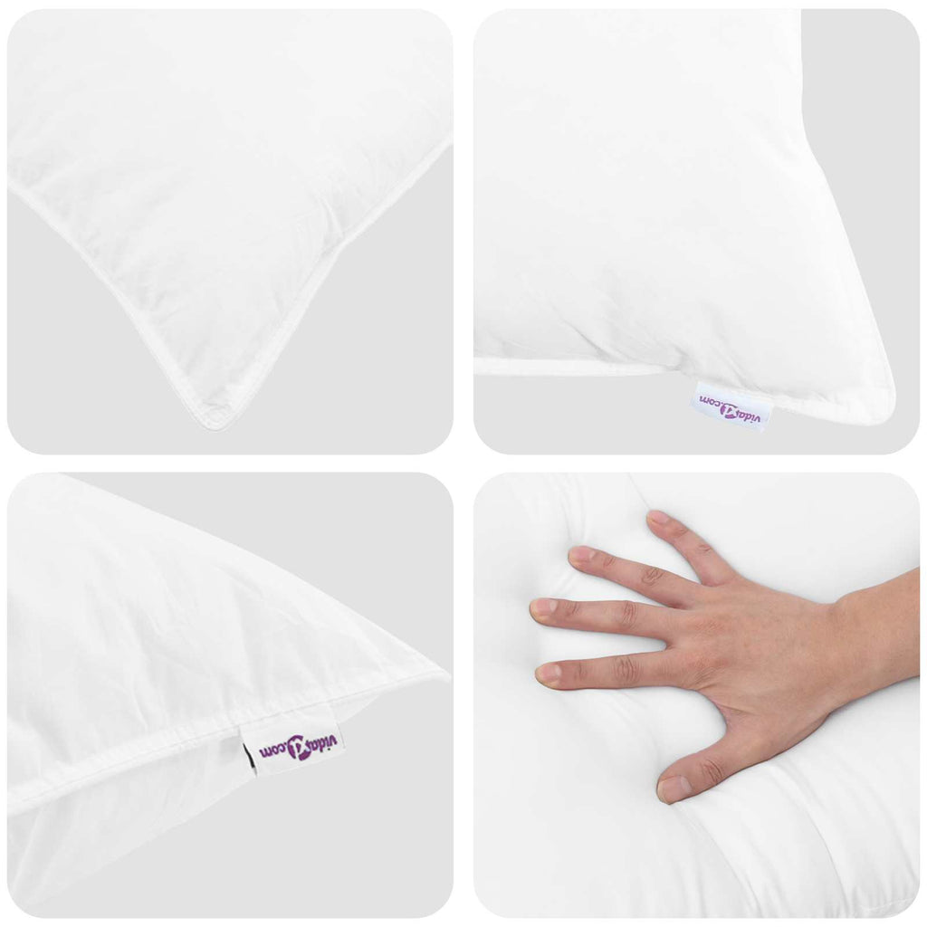 Piumone con cuscino 2 pcs Bianco Microfibra