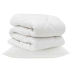 Piumone con cuscino 2 pcs Bianco Microfibra
