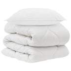 Piumone con cuscino 2 pcs Bianco Microfibra