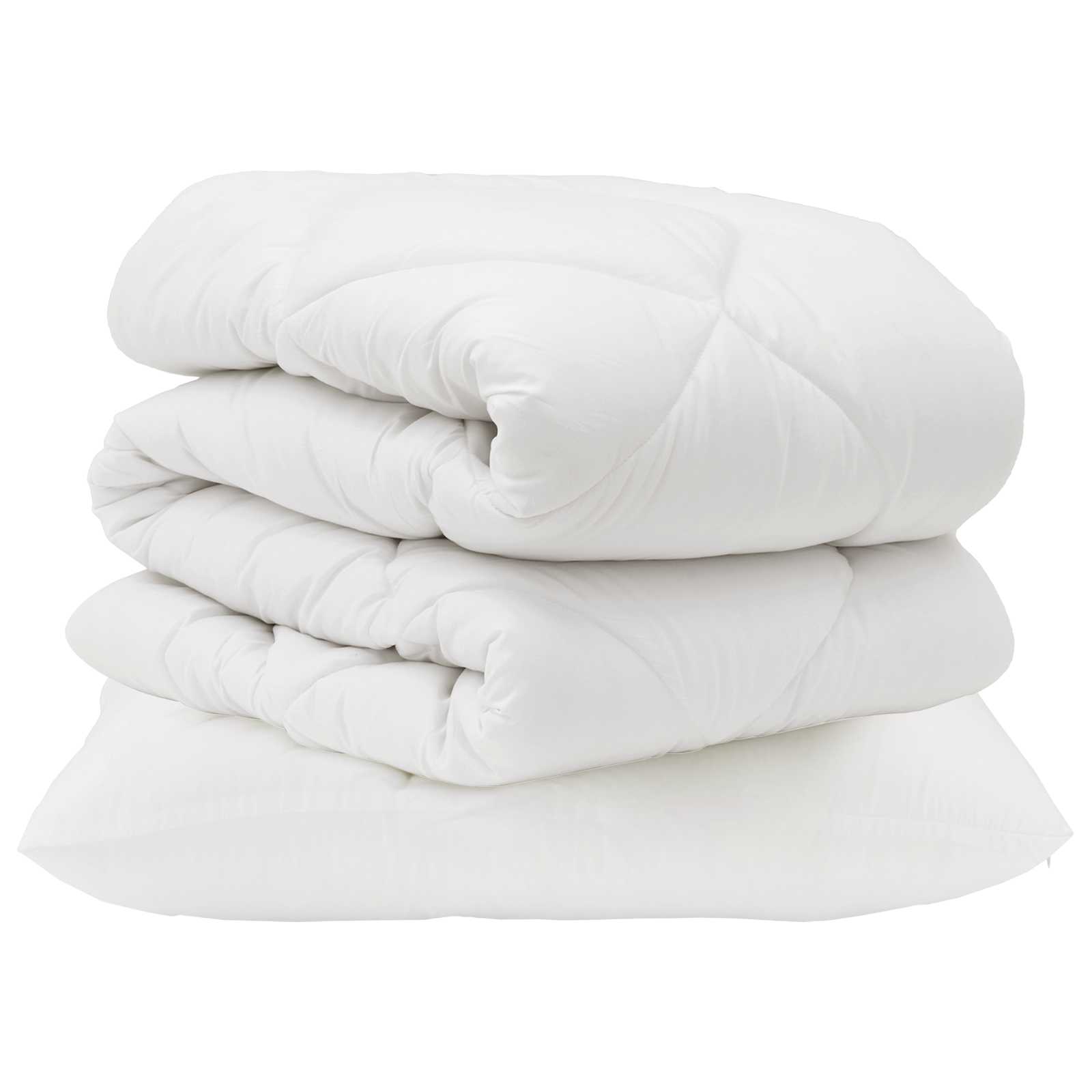 Set di Piumoni con cuscino 2 pcs Bianco Microfibra