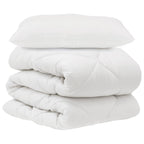 Set di Piumoni con cuscino 2 pcs Bianco Microfibra
