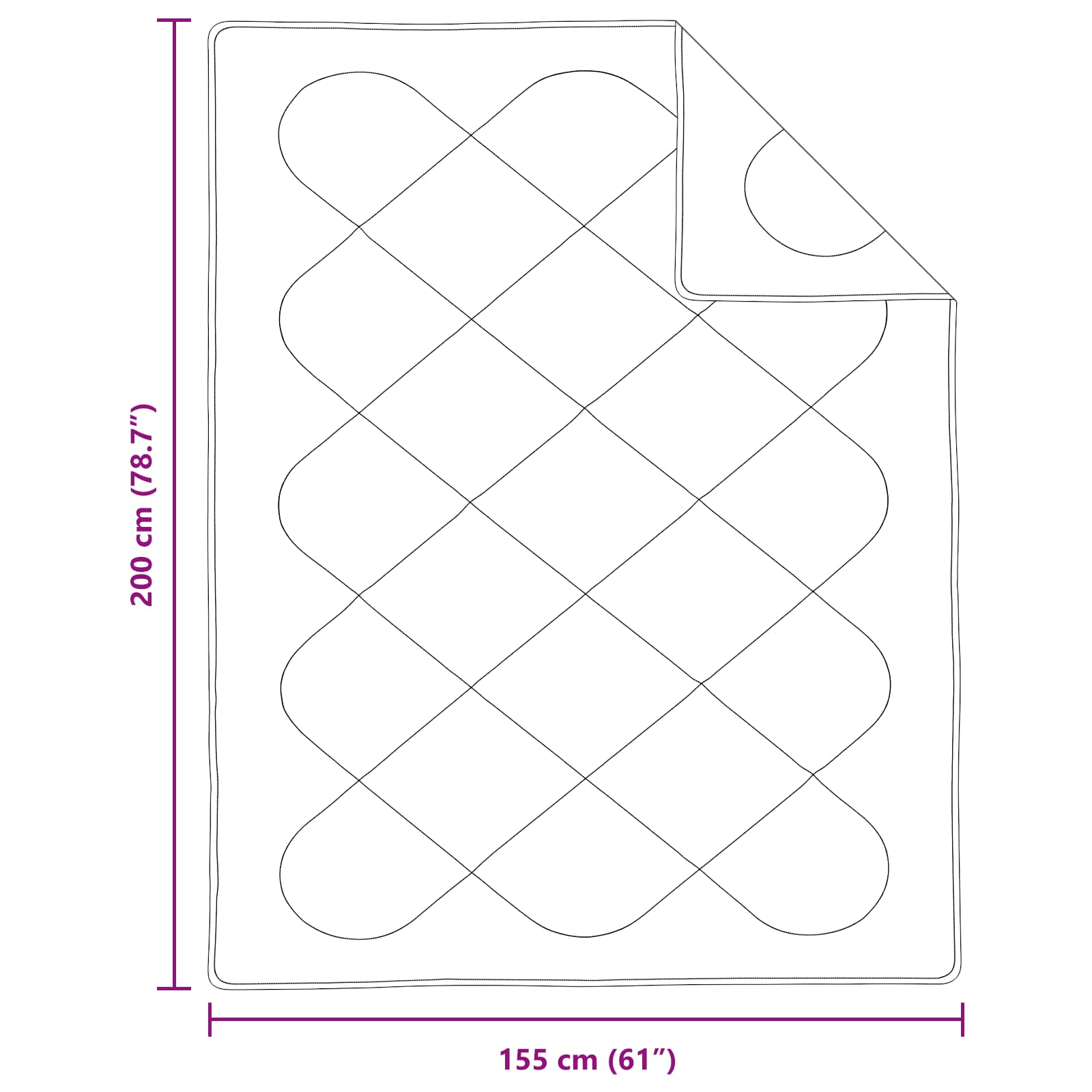 Set di Piumoni con cuscino 2 pcs Bianco Microfibra