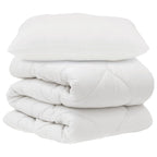 Set di Piumoni con cuscino 2 pcs Bianco Microfibra