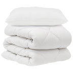 Set di Piumoni con cuscino 2 pcs Bianco Microfibra