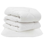 Set di Piumoni con cuscino 2 pcs Bianco Microfibra