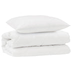 Set di Piumoni con cuscino 2 pcs Bianco Microfibra