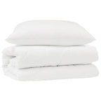 Set di Piumoni con cuscino 2 pcs Bianco Microfibra