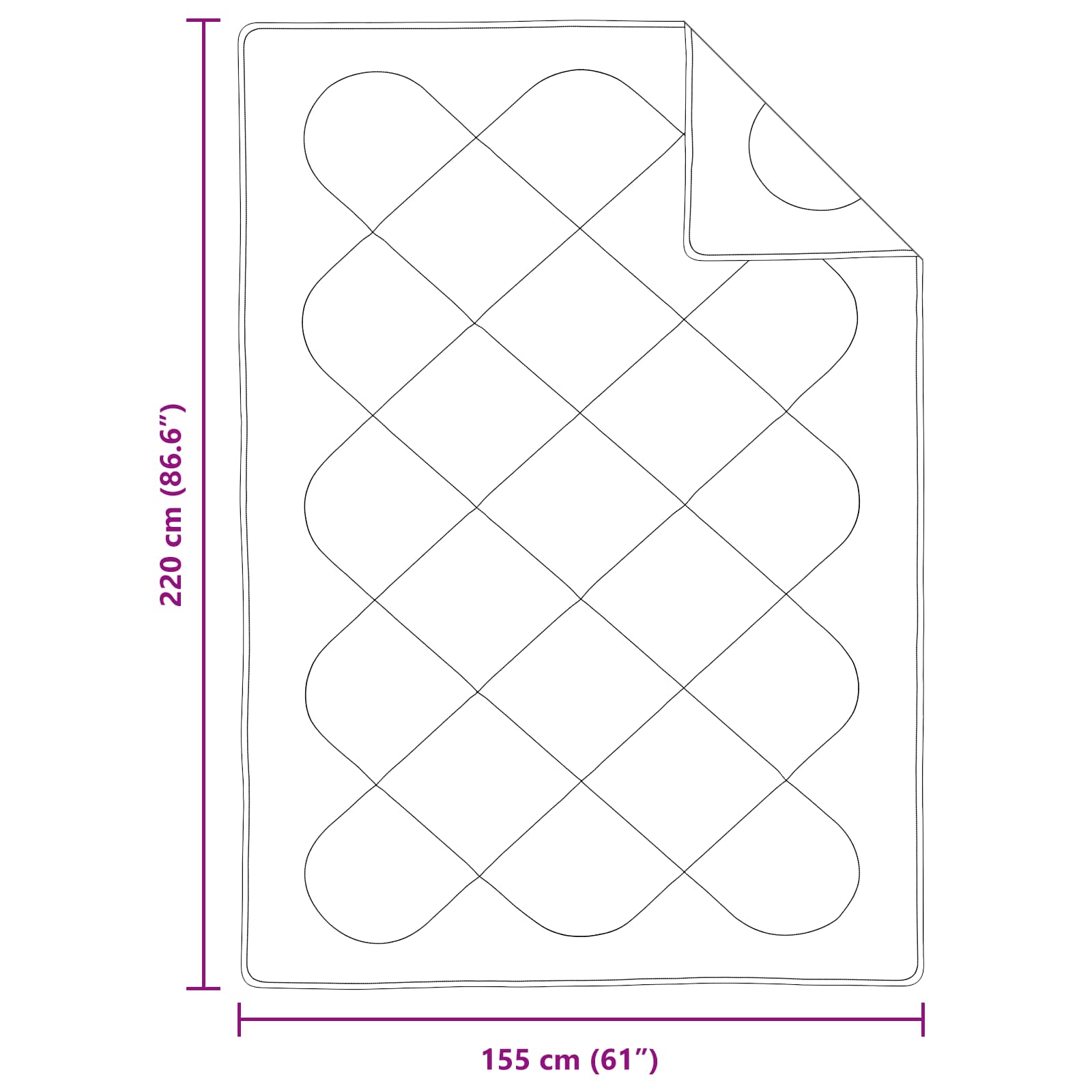 Set di Piumoni con cuscino 2 pcs Bianco Microfibra