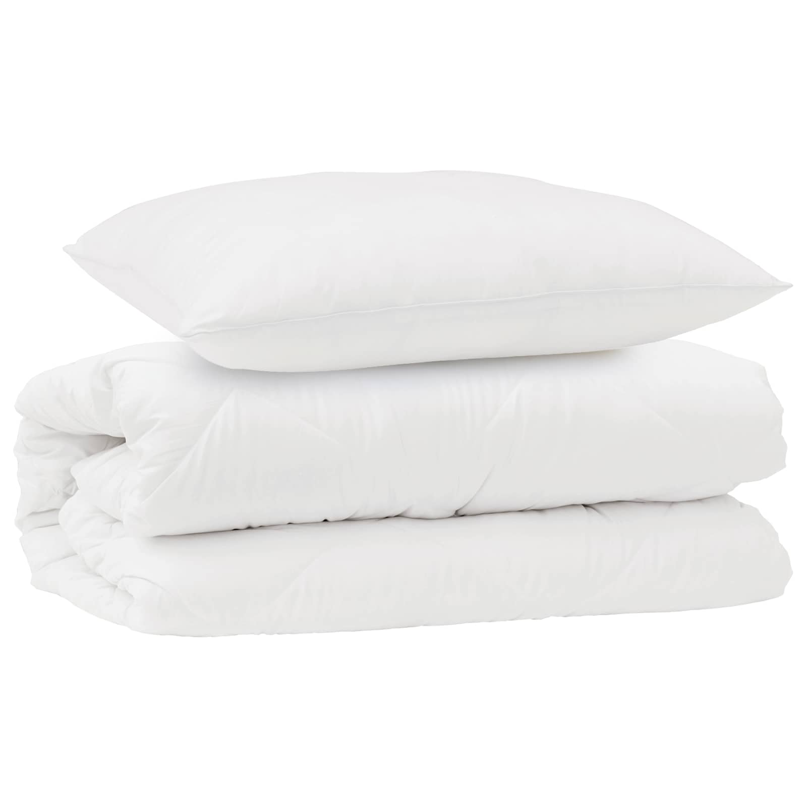 Set di Piumoni con cuscino 2 pcs Bianco Microfibra