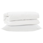 Set di Piumoni con cuscino 2 pcs Bianco Microfibra