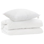 Set di Piumoni con cuscino 2 pcs Bianco Microfibra