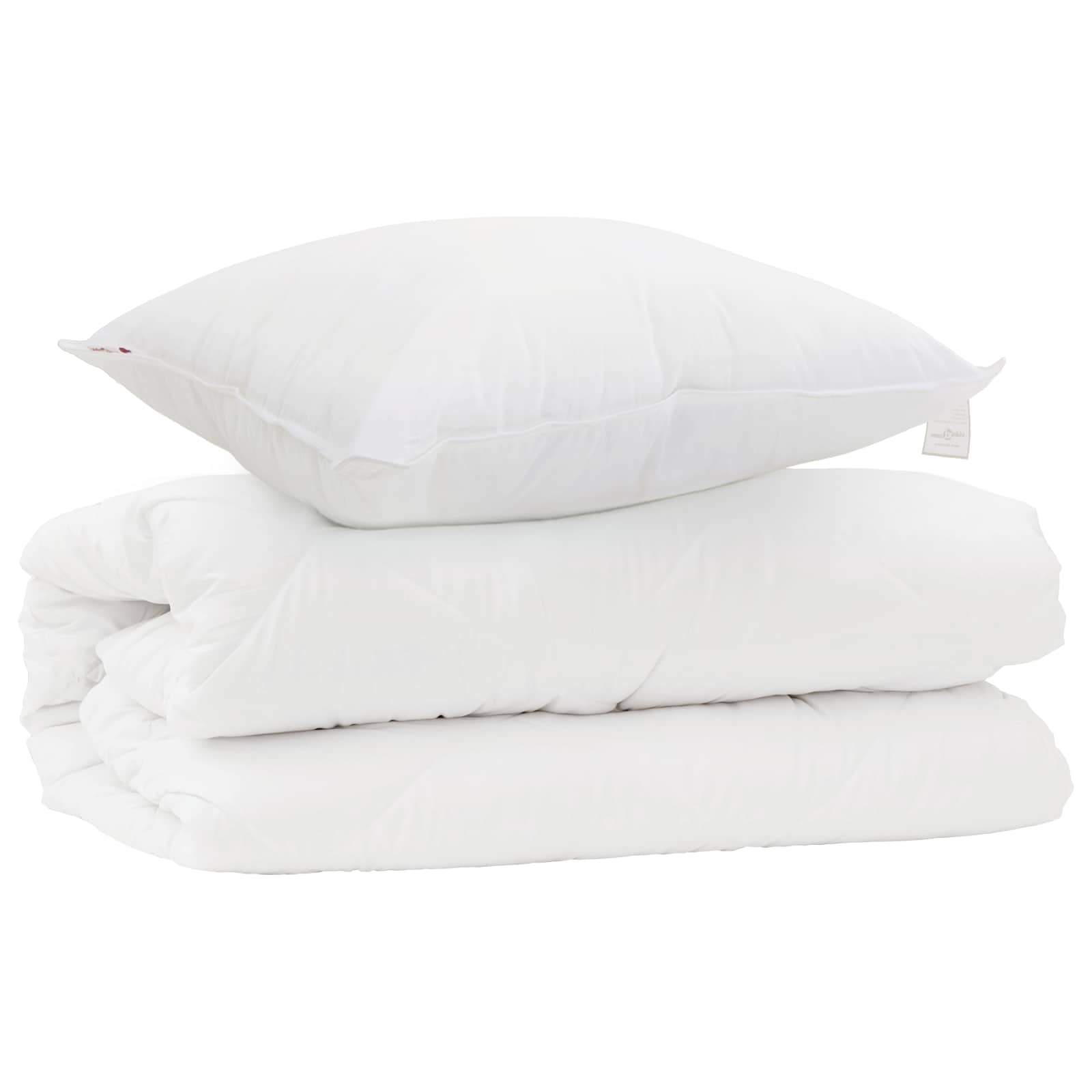 Set di Piumoni con cuscino 2 pcs Bianco Microfibra
