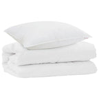 Set di Piumoni con cuscino 2 pcs Bianco Microfibra