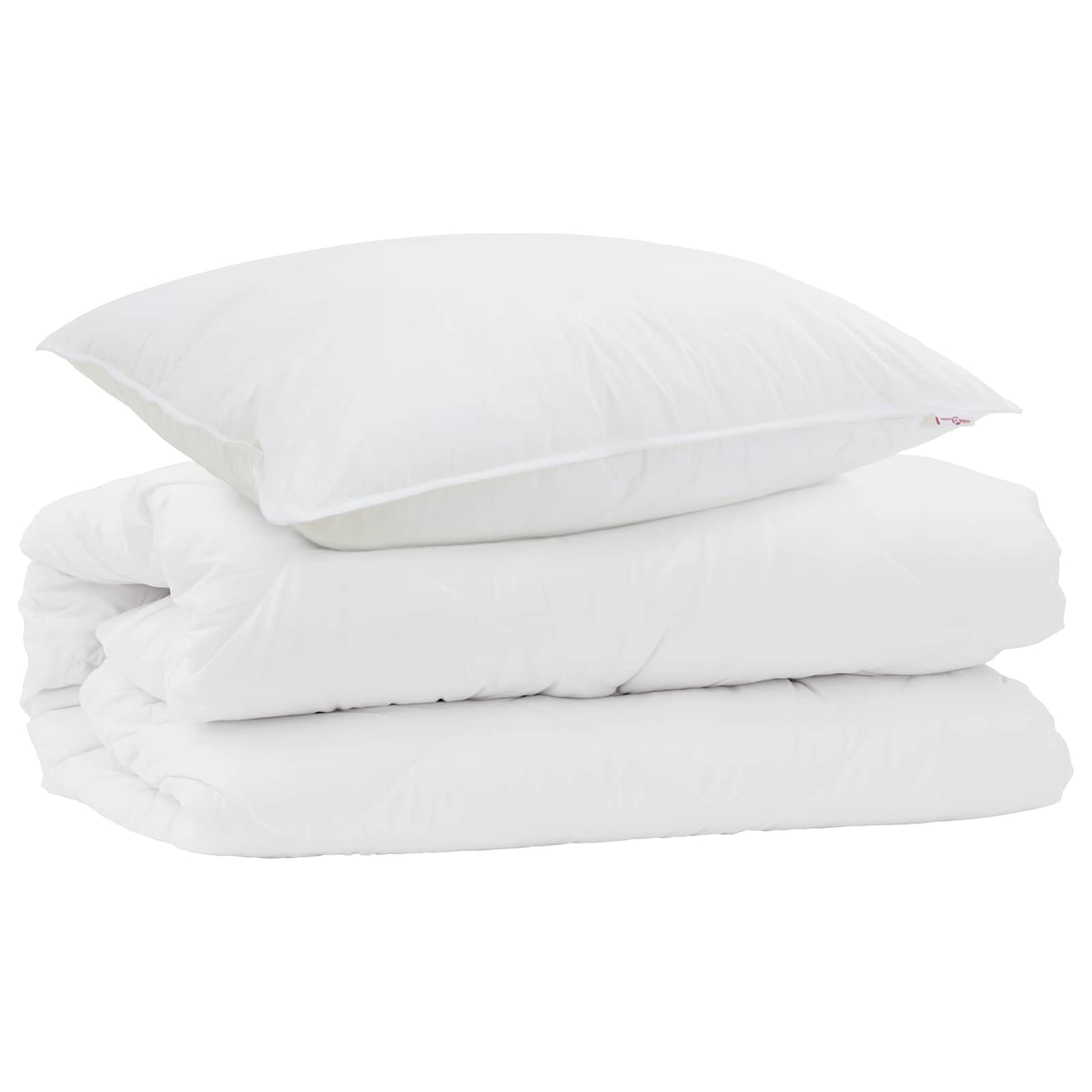 Set di Piumoni con cuscino 2 pcs Bianco Microfibra