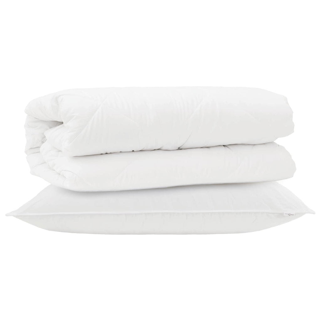 Set di Piumoni con cuscino 2 pcs Bianco Microfibra
