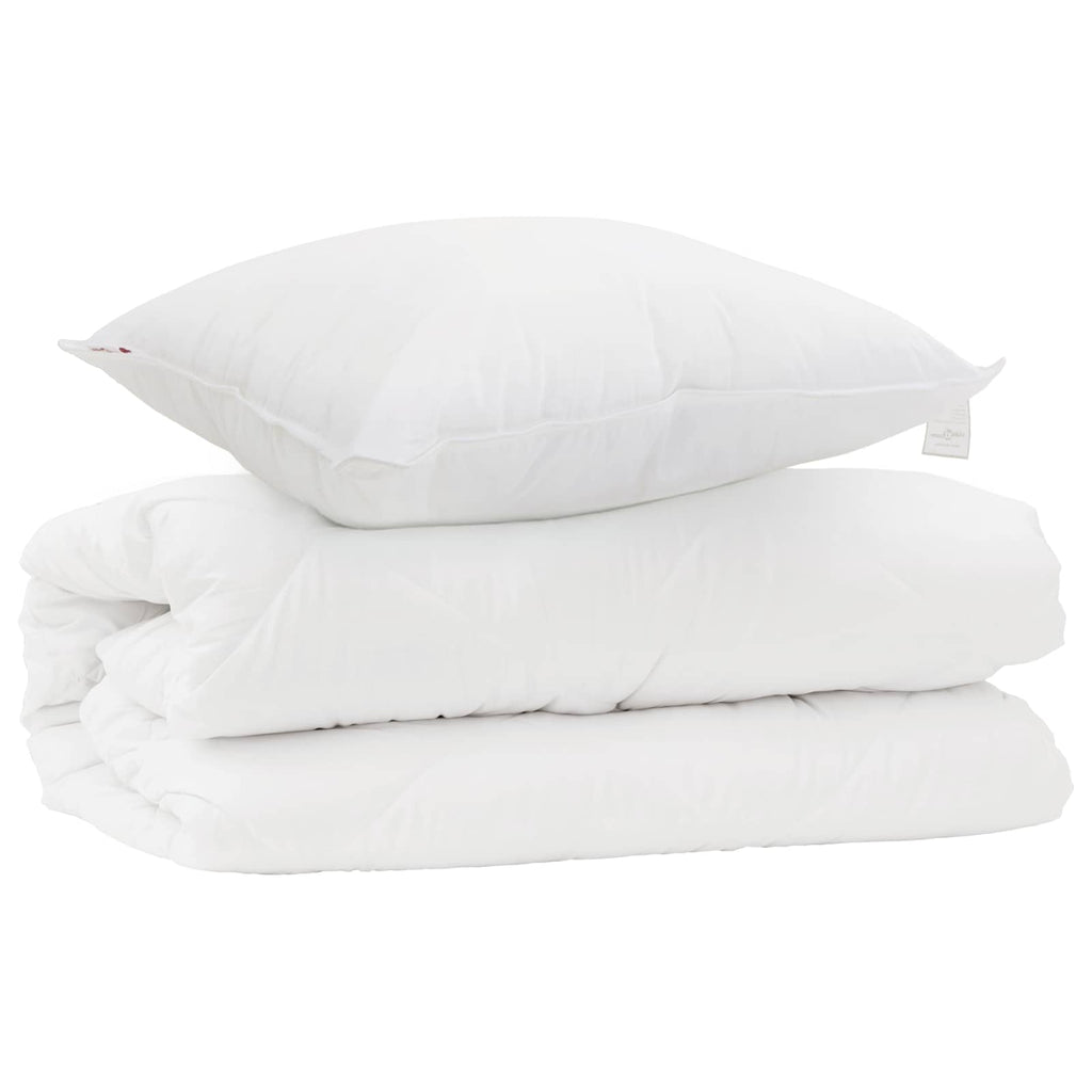Set di Piumoni con cuscino 2 pcs Bianco Microfibra