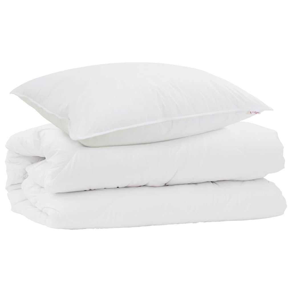 Set di Piumoni con cuscino 2 pcs Bianco Microfibra