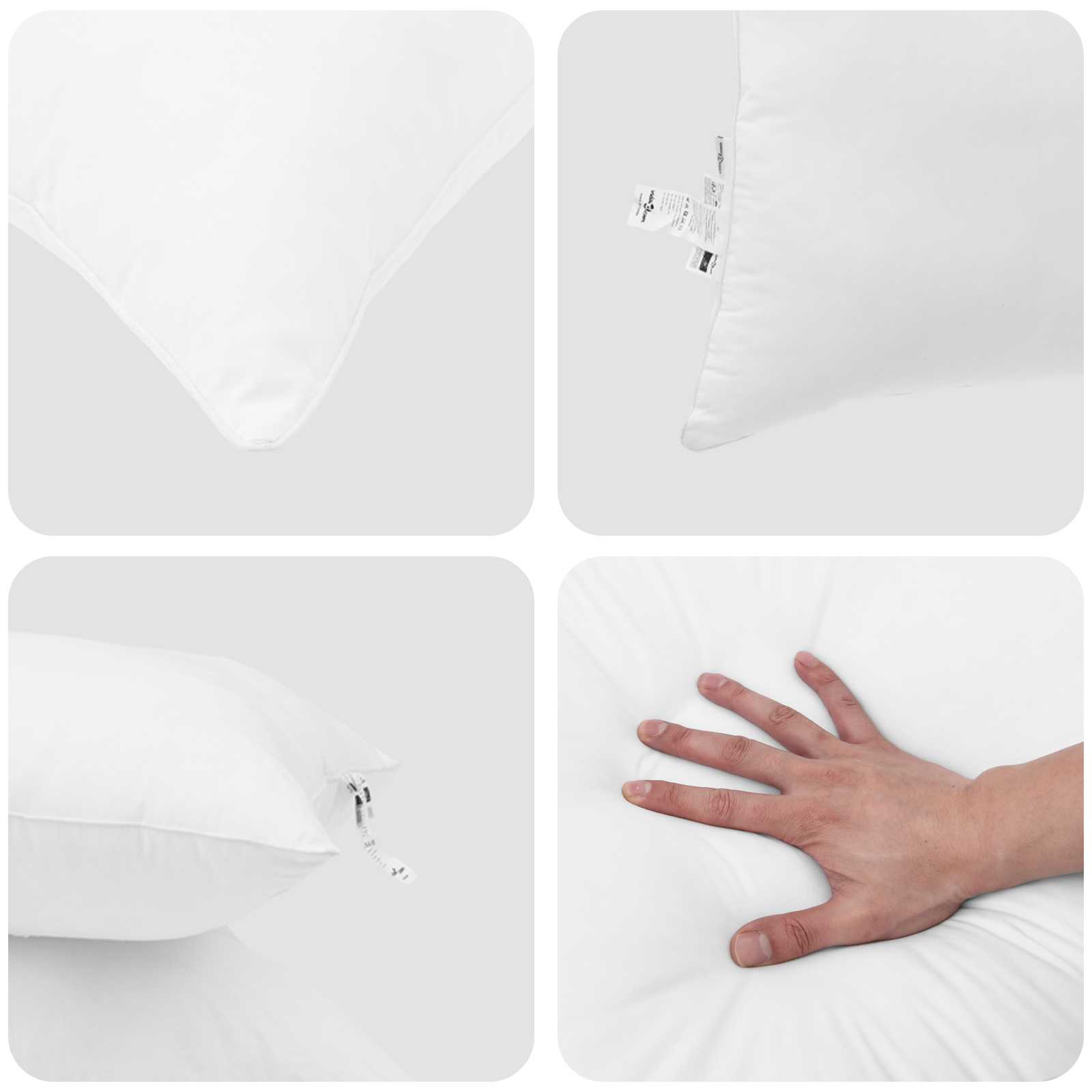 Set di Piumoni con cuscino 2 pcs Bianco Microfibra