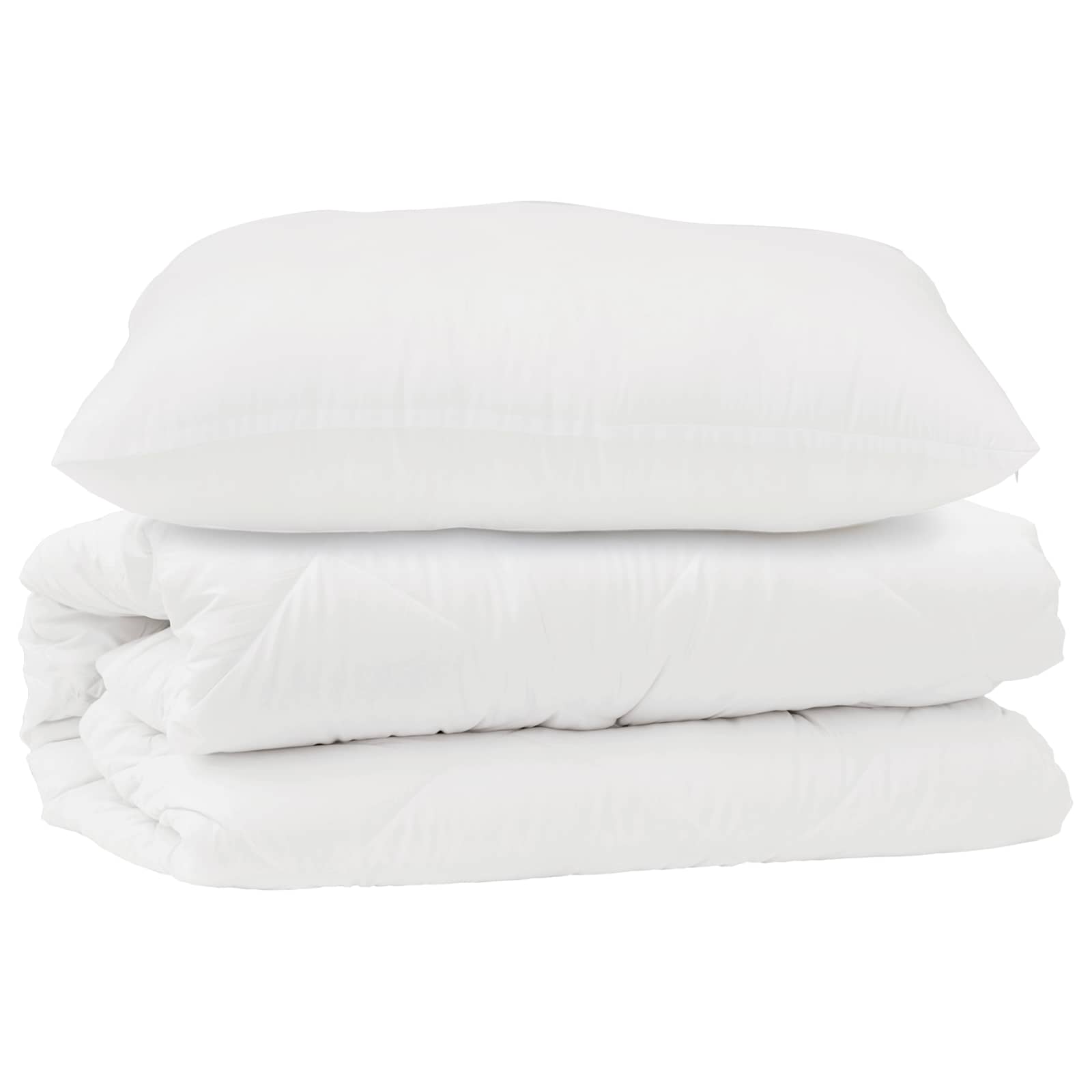 Set di Piumoni con cuscino 2 pcs Bianco Microfibra