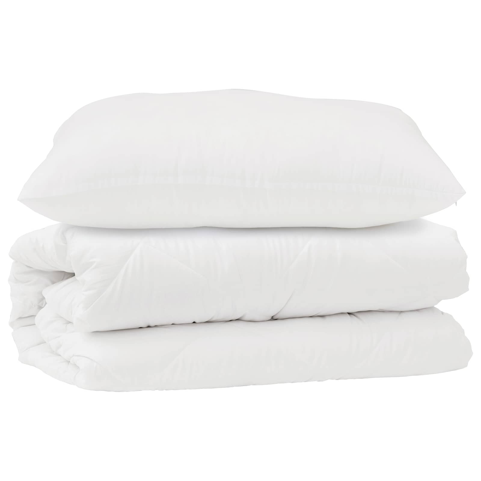 Set di Piumoni con cuscino 2 pcs Bianco Microfibra