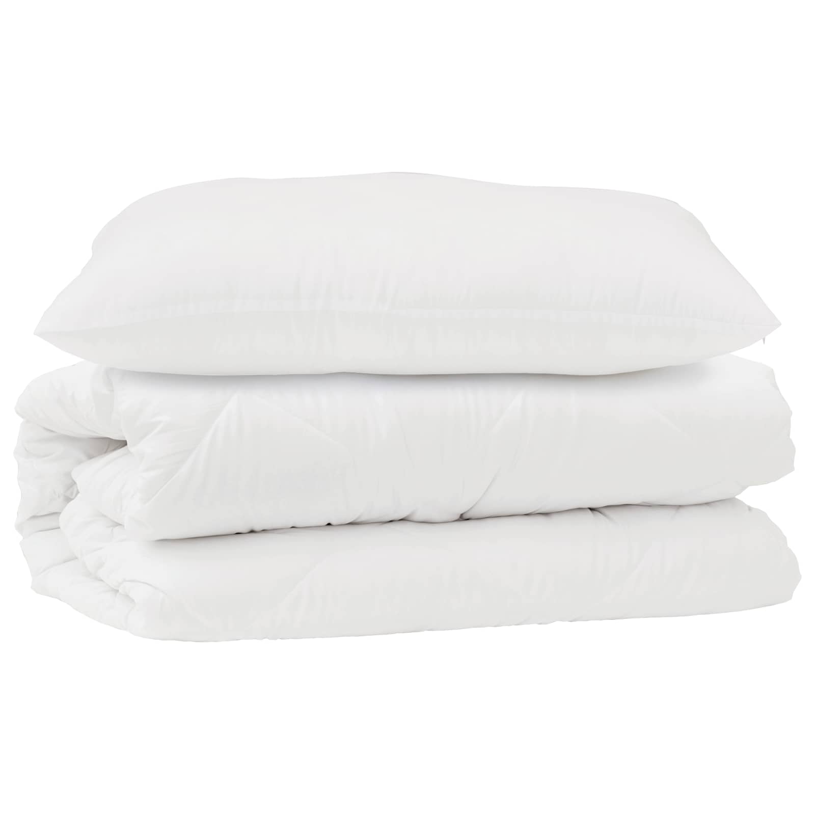 Set di Piumoni con cuscino 2 pcs Bianco Microfibra
