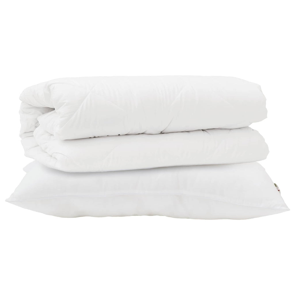 Set di Piumoni con cuscino 2 pcs Bianco Microfibra