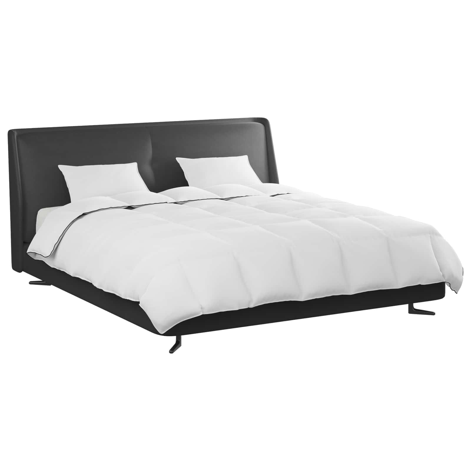Duvet Invernale con cuscino 3 pcs Bianco Piuma d'anatra