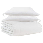 Duvet Invernale con cuscino 3 pcs Bianco Piuma d'anatra