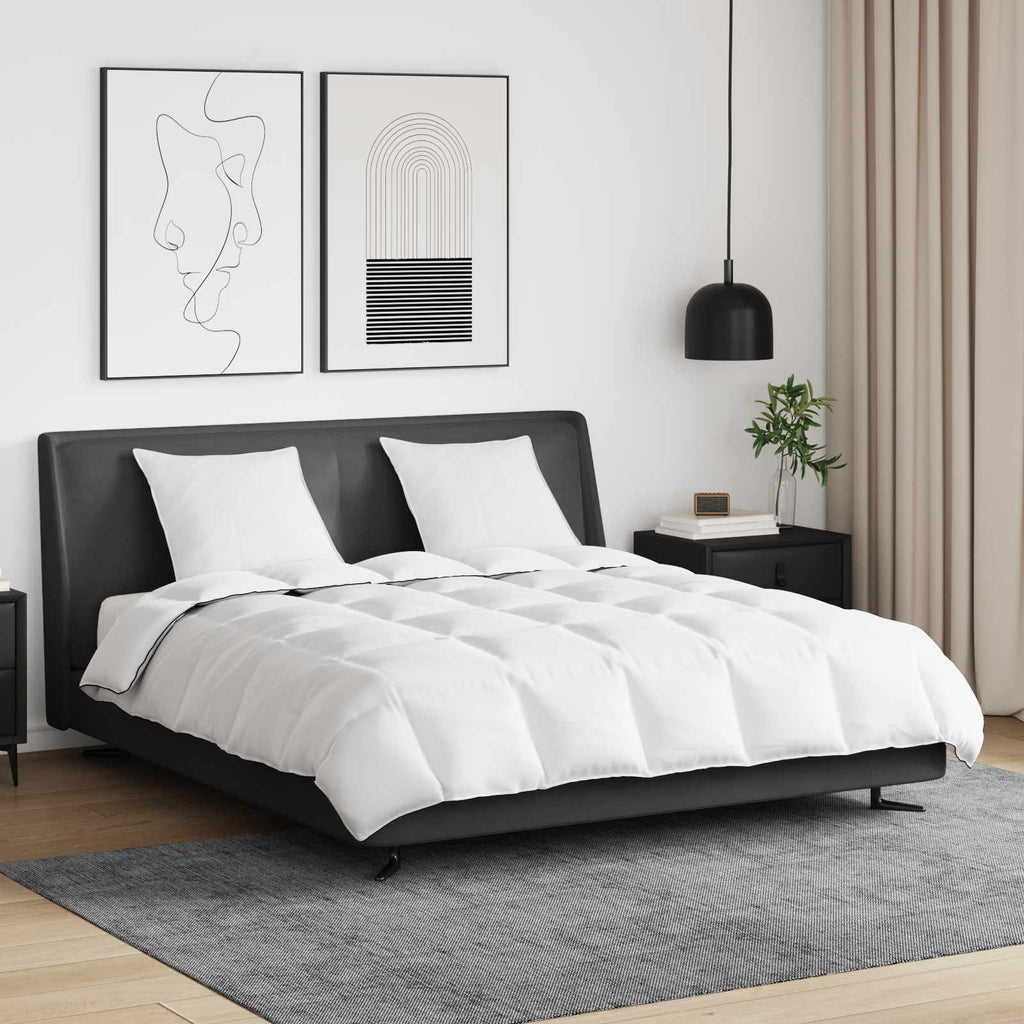 Duvet Invernale con cuscino 3 pcs Bianco Piuma d'anatra