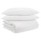 Set di Piumoni con cuscino 3 pcs Bianco Piuma d'anatra