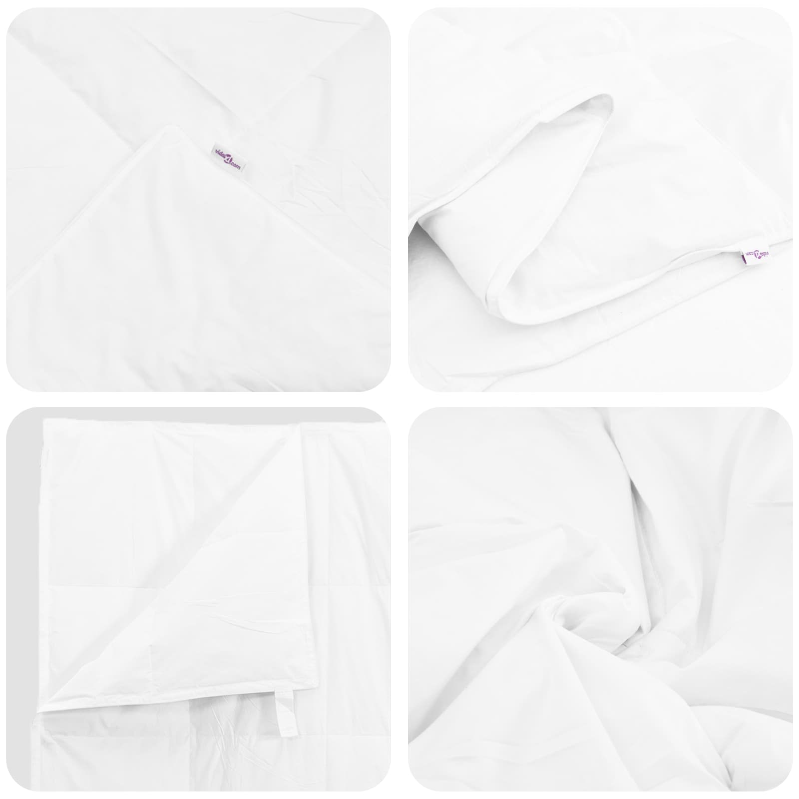 Set di Piumoni con cuscino 3 pcs Bianco Piuma d'anatra