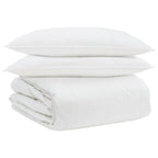 Set di Piumoni con cuscino 3 pcs Bianco Piuma d'anatra
