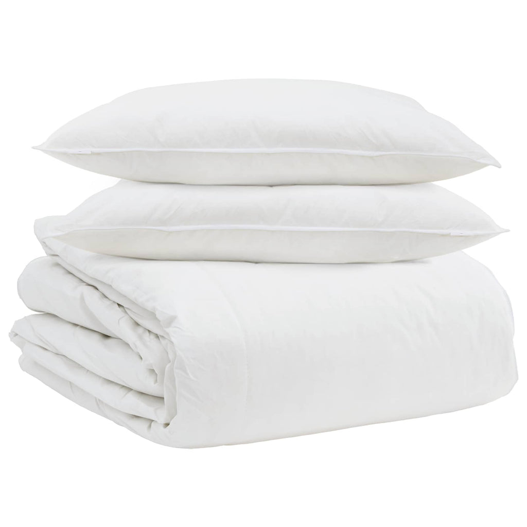 Set di Piumoni con cuscino 3 pcs Bianco Piuma d'anatra