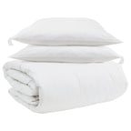 Set di Piumoni con cuscino 3 pcs Bianco Piuma d'anatra