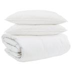 Set di Piumoni con cuscino 3 pcs Bianco Piuma d'anatra