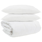Set di Piumoni con cuscino 3 pcs Bianco Piuma d'anatra